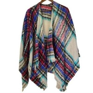 Talbot's Plaid Blanket Shawl